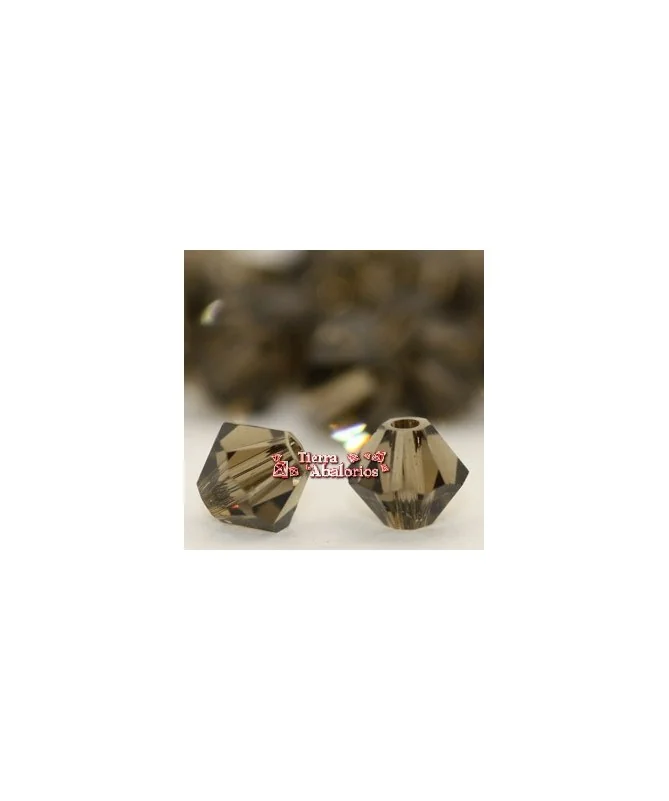 Tupi Swarovski 4mm, Smoky Quartz