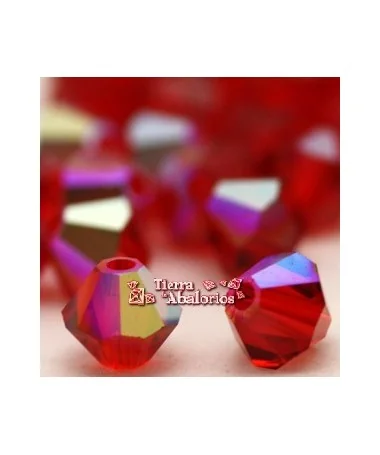 Tupi Swarovski 4mm, Ruby AB