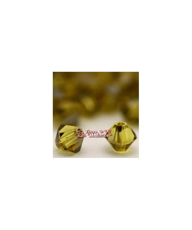 Tupi Swarovski 4mm, Light Topaz Satin