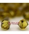 Tupi Swarovski 4mm, Light Topaz Satin