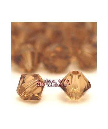Tupi Swarovski 4mm, Light Smoked Topaz