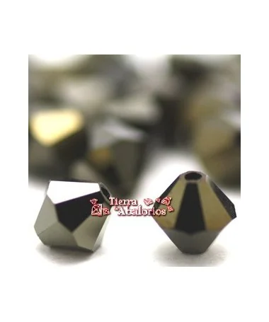 Tupi Swarovski 4mm, Jet Nut 2X