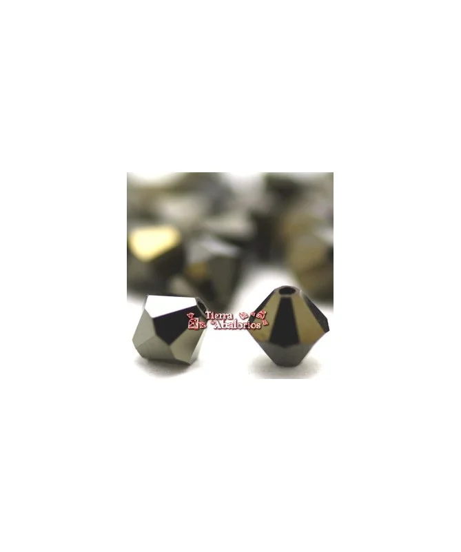 Tupi Swarovski 4mm, Jet Nut 2X
