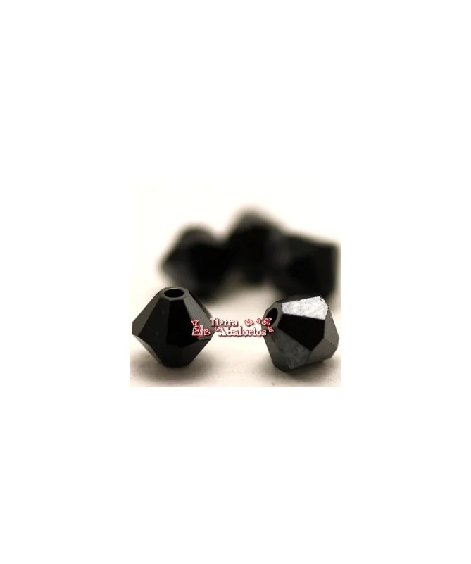 Tupi Swarovski 4mm, Jet Hematite