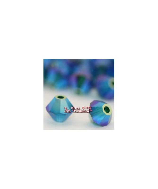 Tupi Swarovski 4mm, Esmeralda AB2X