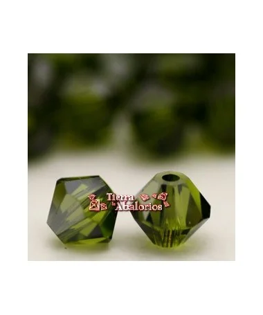 Tupi Swarovski 4mm, Olivine Satin