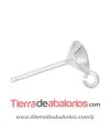 Pendiente Cono 5,5mm con Anilla, Plata de Ley