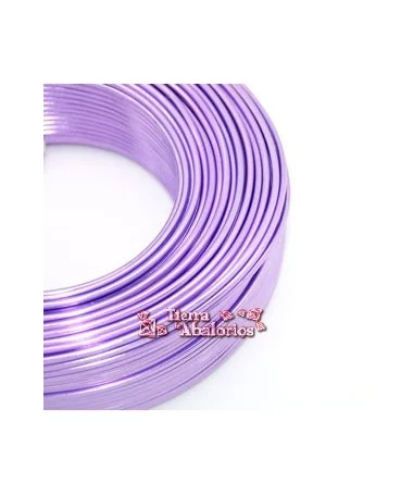 Hilo de Aluminio Moldeable 2mm, Violeta (50 metros) Hilo de Aluminio Moldeable 2mm, Violeta