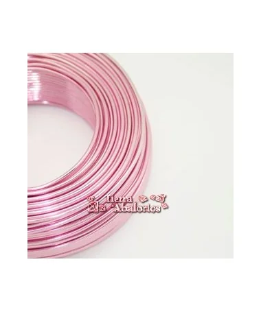 Hilo de Aluminio Moldeable 2mm, Rosa Claro