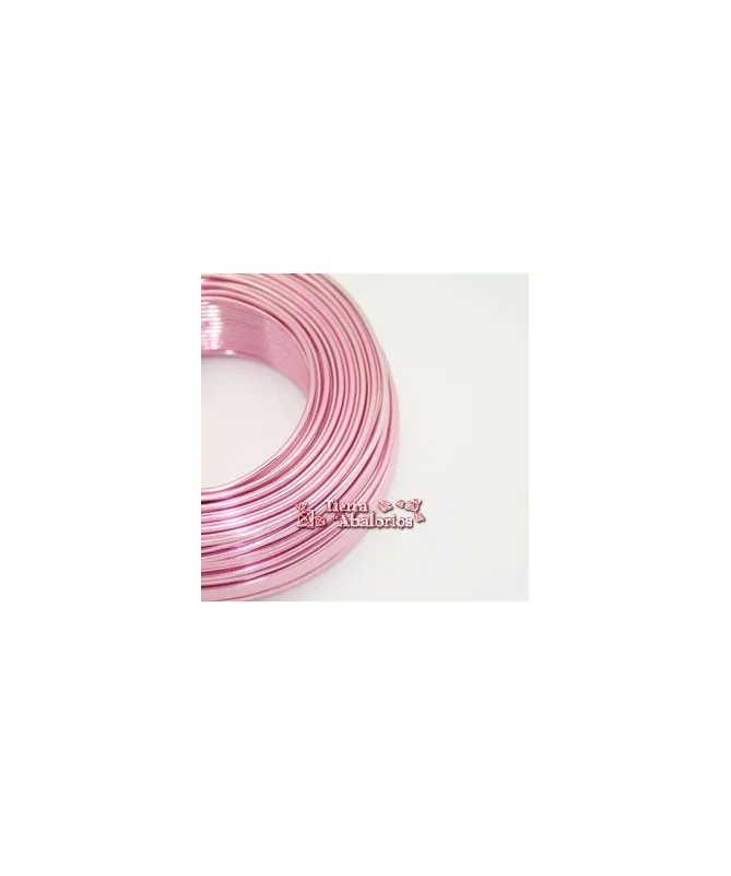 Hilo de Aluminio Moldeable 2mm, Rosa Claro Hilo de Aluminio Moldeable 2mm, Rosa Claro