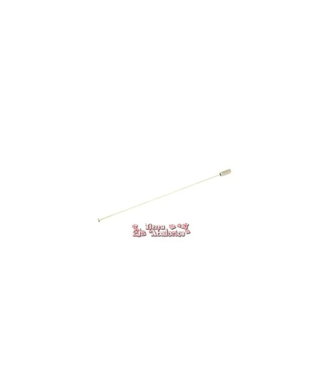 Agujón Alfiler 120mm con Tope Plano, Plateado