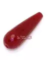 Agata Gota Facetada 28x11mm Agujero 1,2mm, Color Vino