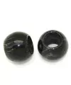 Resina Bola 20x16mm Agujero 10mm Negro Veteado