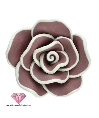 Flor Resina 30mm Agujero 1,5mm, Tostado