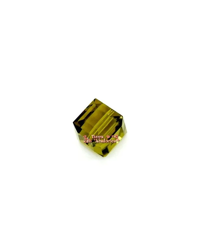 Cubo Swarovski 8mm, Khaki