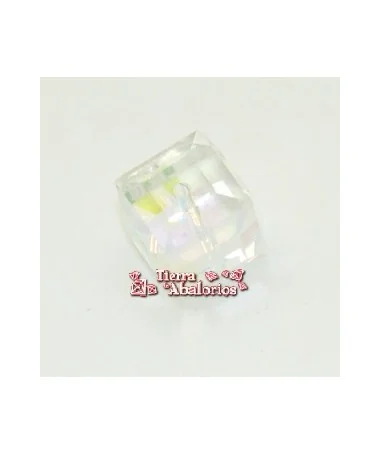 Cubo Swarovski 8mm, Cristal AB