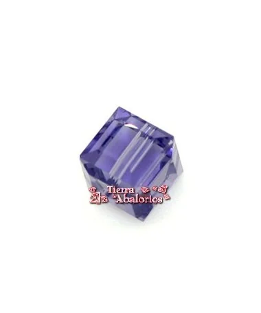 Cubo Swarovski 6mm, Tanzanite