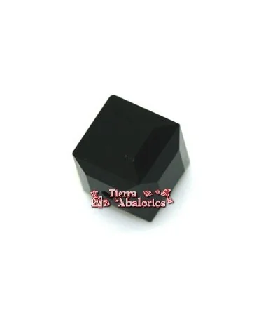 Cubo Swarovski 6mm, Jet Cubo Swarovski 6mm, Jet