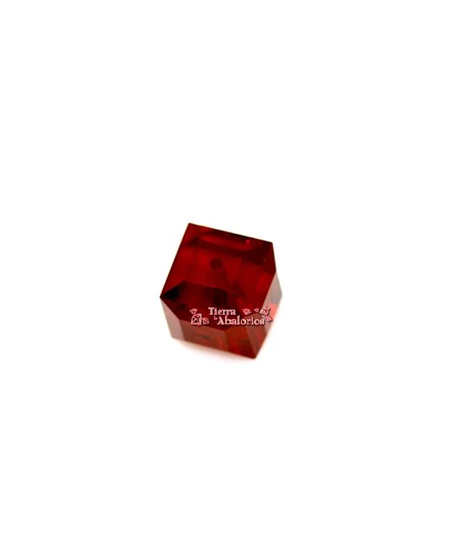 Cubo Swarovski 4mm, Siam Cubo Swarovski 4mm, Siam