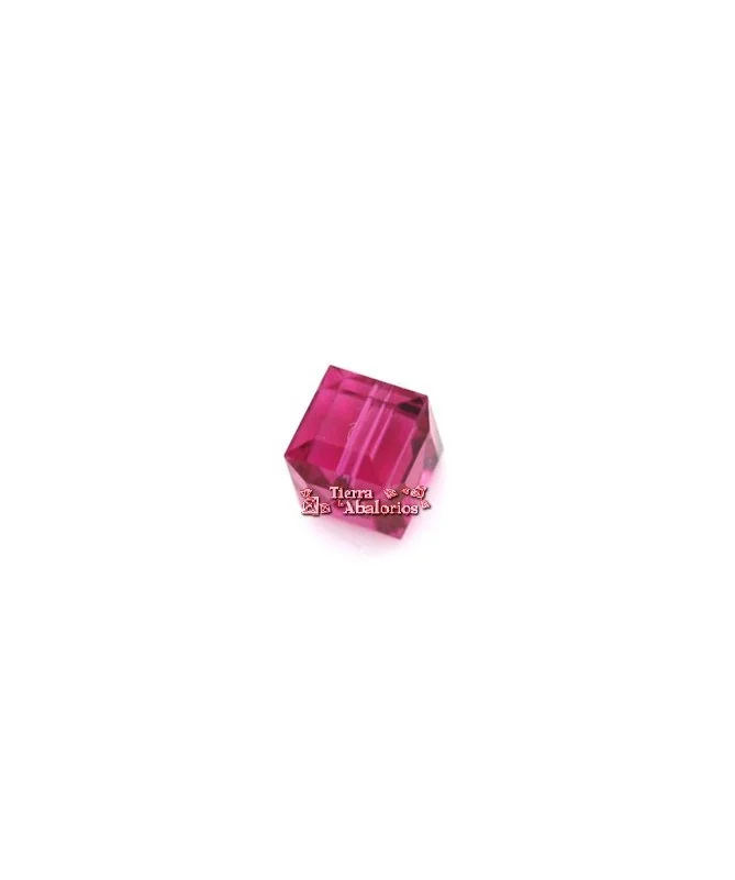 Cubo Swarovski 4mm, Fucsia