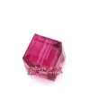 Cubo Swarovski 4mm, Fucsia