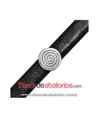 Entrepieza Regaliz Disco Infinito 14mm, Agujero 10x7mm, Plateada Entrepieza Regaliz Disco Infinito 14mm, Agujero 10x7mm, Plateada | Tierra de Abalorios