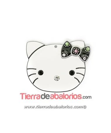 Colgante Plexyglass Kitty 45x40mm con Swarovski Colgante Plexyglass Kitty 45x40mm con Swarovski
