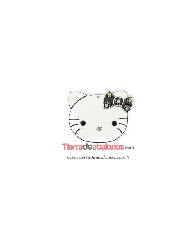 Colgante Plexyglass Kitty 45x40mm con Swarovski
