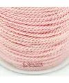 Hilo Trenzado de Poliester 2mm, Rosa Bebé