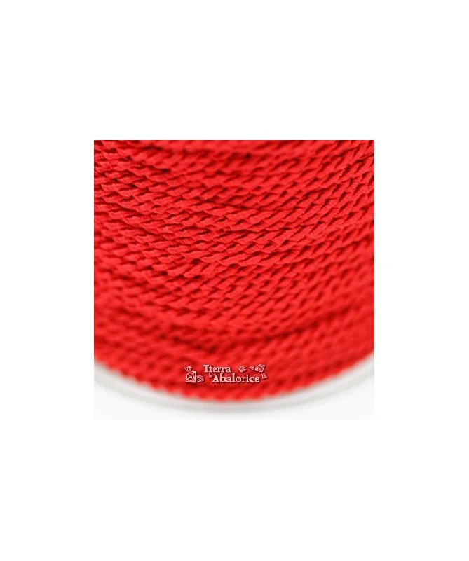 Hilo Trenzado de Poliester 2mm, Rojo