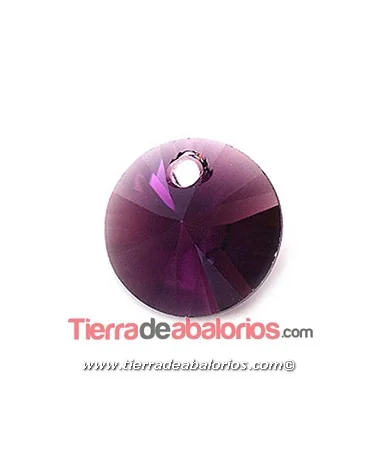 Disco Colgante Swarovski 6mm, Amatista Disco Colgante Swarovski 6mm, Amatista