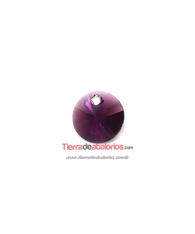 Disco Colgante Swarovski 6mm, Amatista