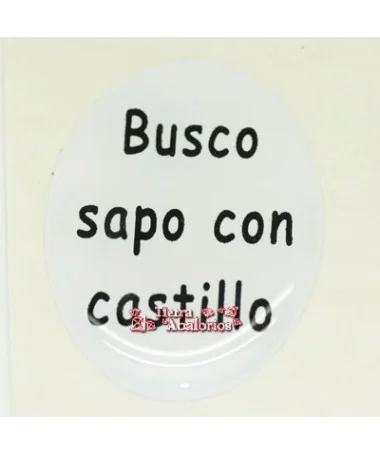 Adhesivo Oval 17x11mm Busco Sapo con Castillo Adhesivo Oval 17x11mm Busco Sapo con Castillo