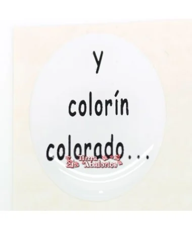 Adhesivo Oval 17x11mm y colorin colorado