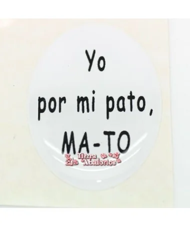 Adhesivo Oval 17x11mm Yo por mi Pato, MA-TO