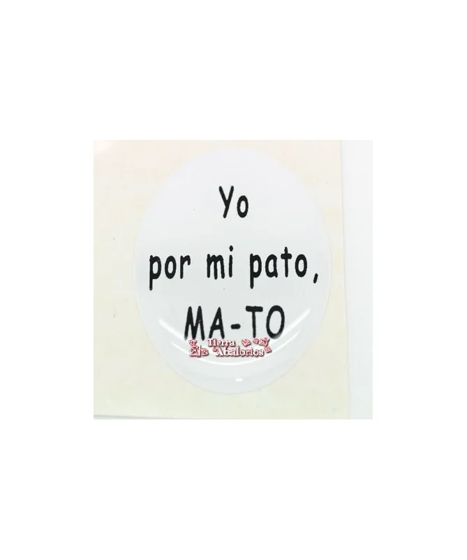 Adhesivo Oval 17x11mm Yo por mi Pato, MA-TO