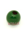 Ceramica Bola 17x14mm Agujero 5mm Verde Inglés