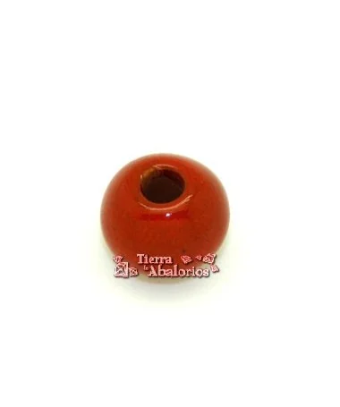 Cerámica Bola 17x14mm Agujero 5mm Rojo Cerámica Bola 17x14mm Agujero 5mm Rojo
