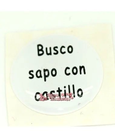 Adhesivo Redondo 20mm Busco Sapo con Castillo