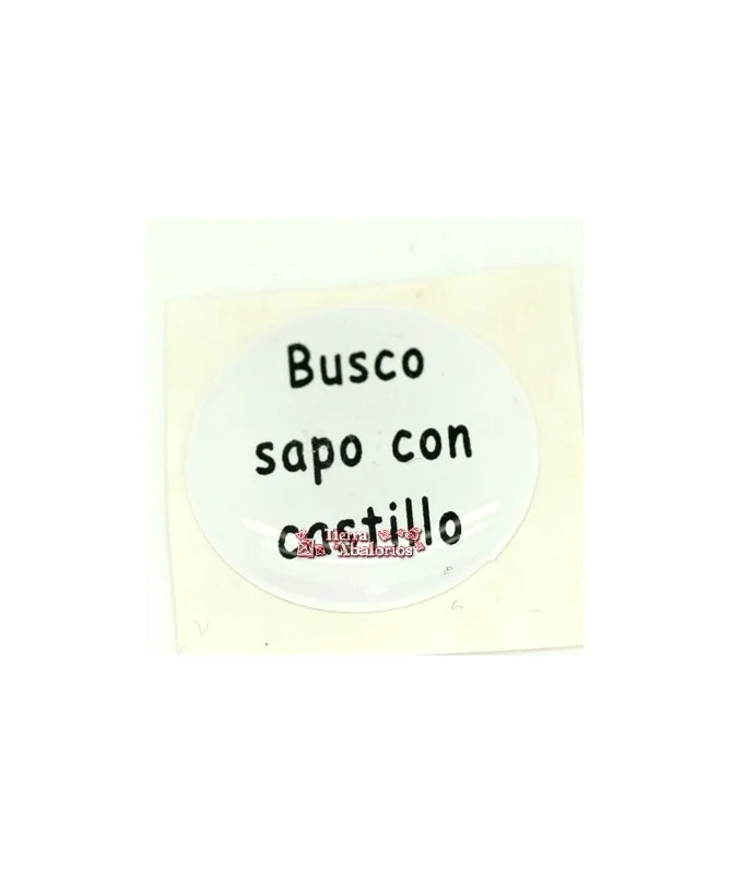 Adhesivo Redondo 20mm Busco Sapo con Castillo