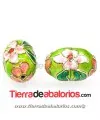 Cloisonné Melón 22x14mm Agujero 2mm, Verde