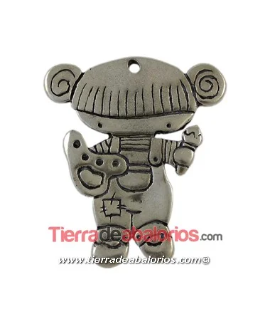 Lola Colgante 68x55mm Pintora, Plateada