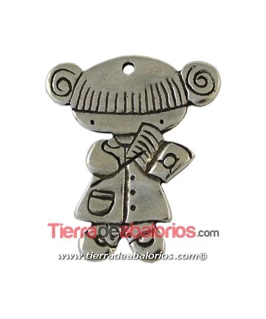 Lola Colgante 68x55mm Maestra, Plateada