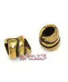 Canutillo Cuerda 12x10mm Agujero 6mm Oro Viejo