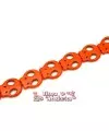 Calavera Howlita Plana 26x24mm Agujero 1,7mm, Naranja