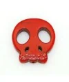 Calavera Howlita Plana 21x19mm Agujero 1,5mm, Rojo
