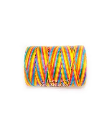 Hilo Trenzado de Nylon 1,5mm - Multicolor Claro (180 metros) Hilo Trenzado de Nylon 1,5mm - Multicolor Claro