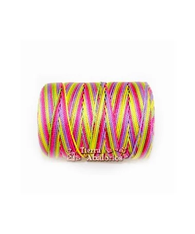 Hilo Trenzado de Nylon 1,5mm - Multicolor Fluorescente