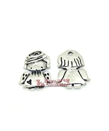 Colgante Angela de la Guarda 40x30mm, Plateada