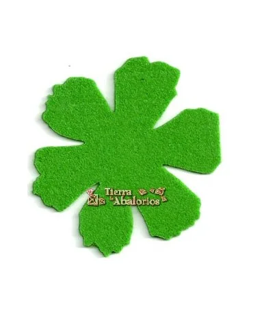 Flor 80mm Verde Hierba